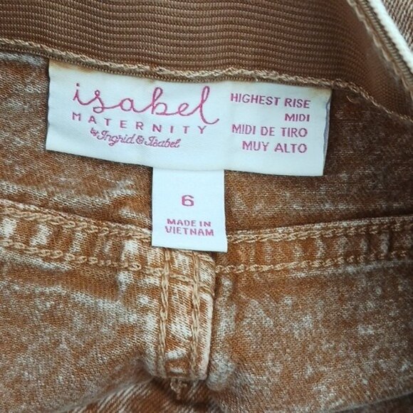 Isabel Maternity Shorts Womens Midi Stretch Side Panels 4 Inch Inseam - Picture 8 of 13